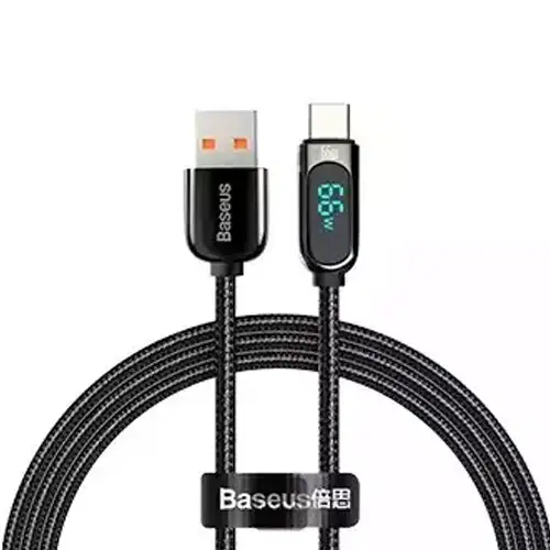 Baseus CASX02111 66W Type A to Type C Black Fast Charging Data Cable